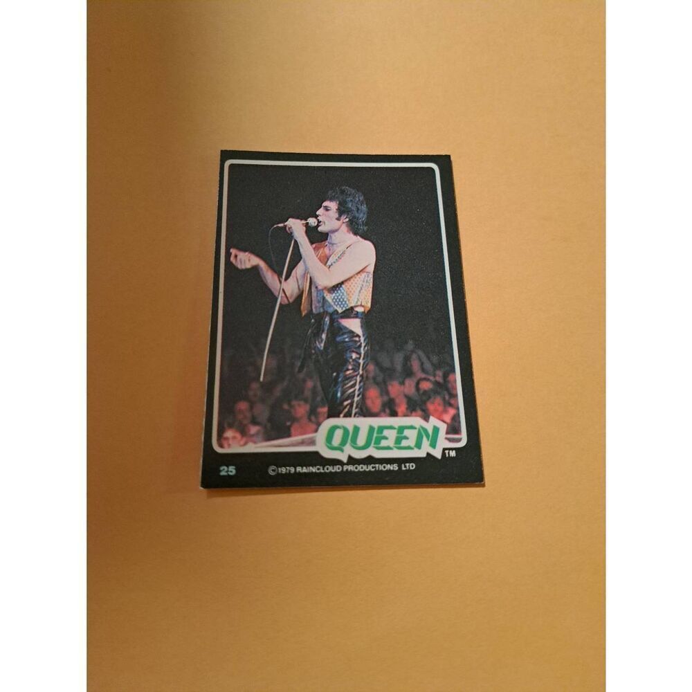 Vintage 1979 Raincloud Productions Queen Trading Card #25 Rock Band Memorabilia
